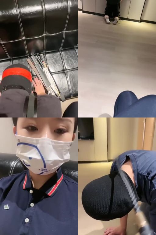 Cherry-藤条重度抽打骑马犬化伺候沐足