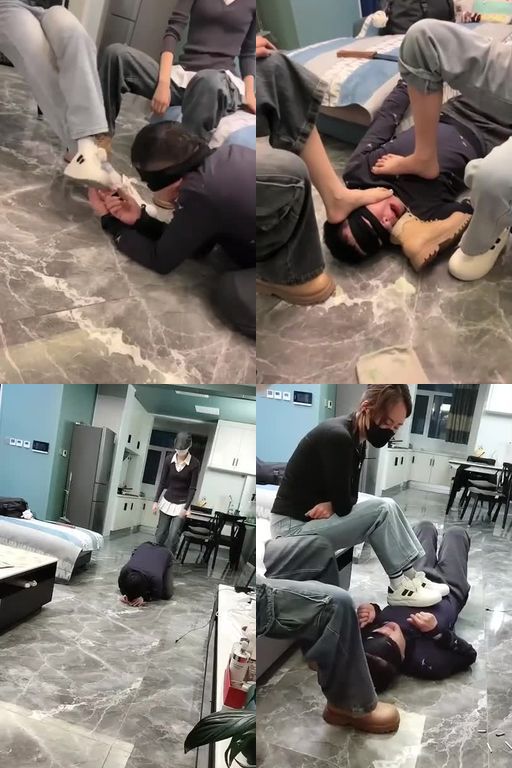 Da猫-双S舔不干净鞋子被暴揍