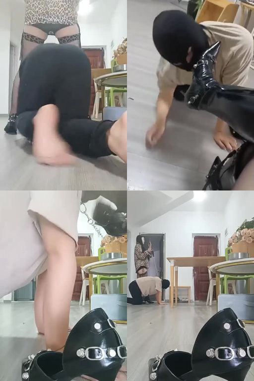 TongQueen-给主人清理脏鞋转胯狗链遛狗