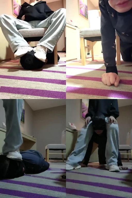 乔伊S-白鞋凌辱28分钟_桌底视角_老爹鞋踩虐胯下羞辱【双视角合并版】白鞋