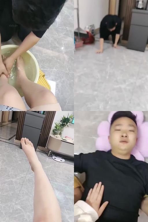 乔妹-抽耳光舔脚伺候沐足强制闻拖鞋