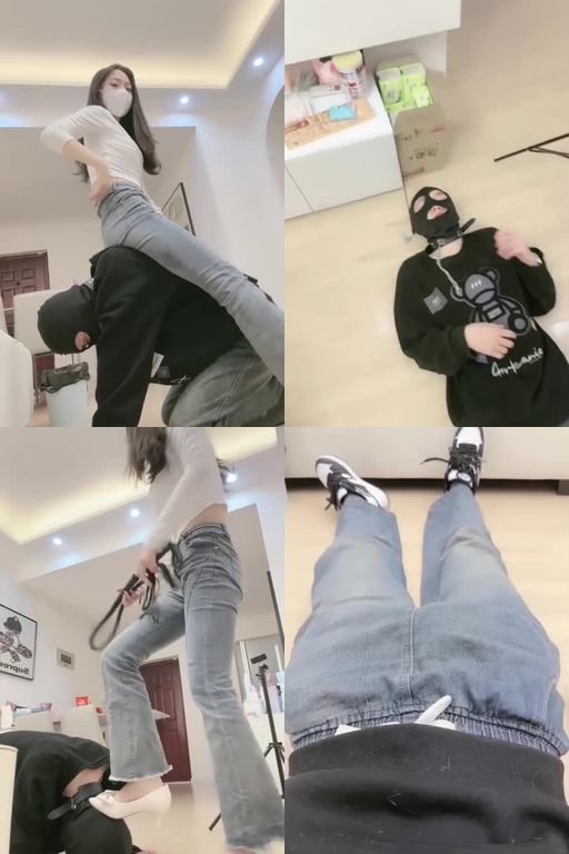 乔妹S-嘴叼高跟清理脏鞋底转胯鞭打sp虐乳