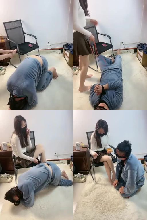 京九泽-棉袜脚踩踏骑马重度鞭打捆绑