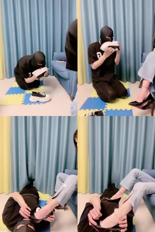 兔兔大人-卑微男友求舔脏鞋