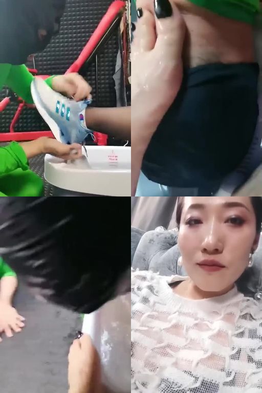 冷御女王-双M-运动鞋白棉袜黑丝膜拜