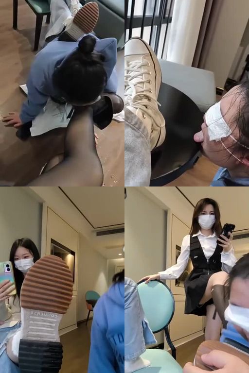 哈宝-双S母狗清理脏鞋骑马转胯踢踹踩踏喂食