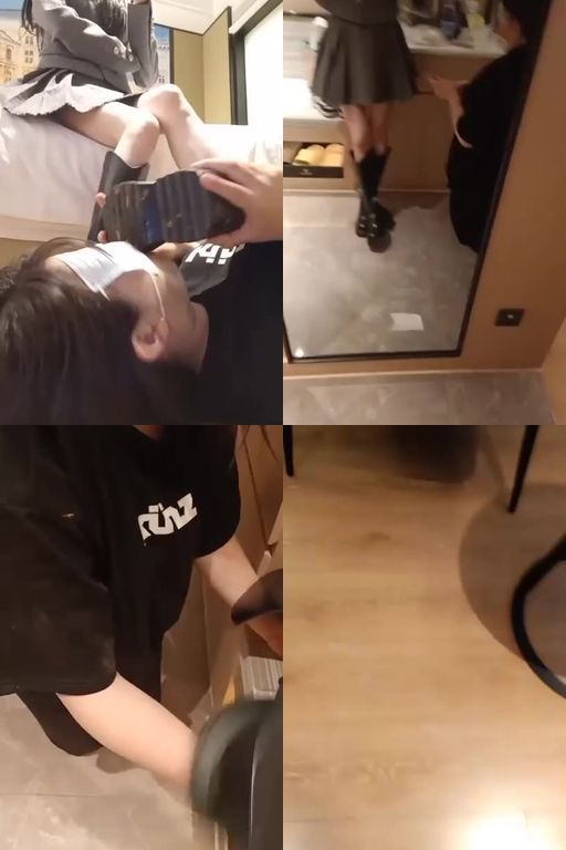 哈宝-脏泥靴底碾手强迫女慕舔踩喂食