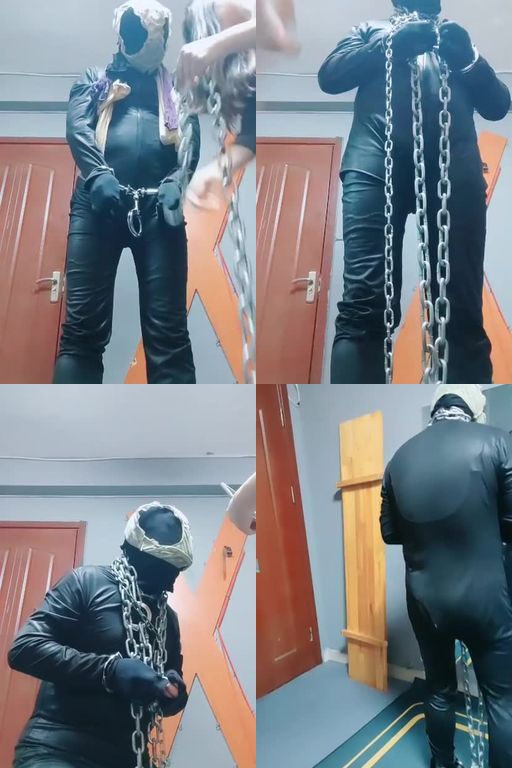 天香百合-吊绑贱奴内裤套头夹手指