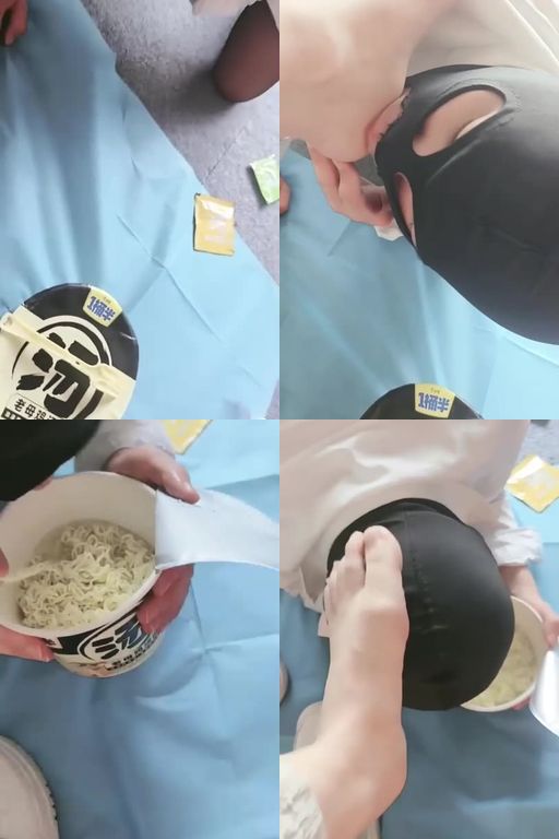 娜S-圣水泡面舔小白鞋裸足