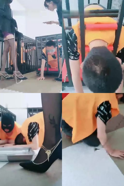 媚娘S-姐妹狗笼圈养双狗-全体重踩踏