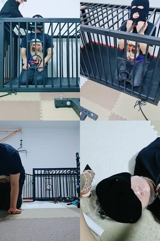 媚娘S-跪舔铆钉高跟狗链遛狗踩踏狗笼囚禁保鲜膜窒息