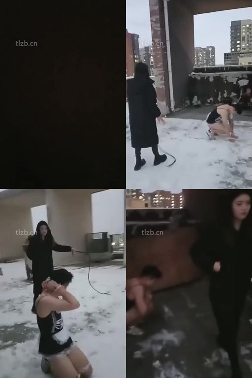 小殿下-冰天雪地户外鞭打