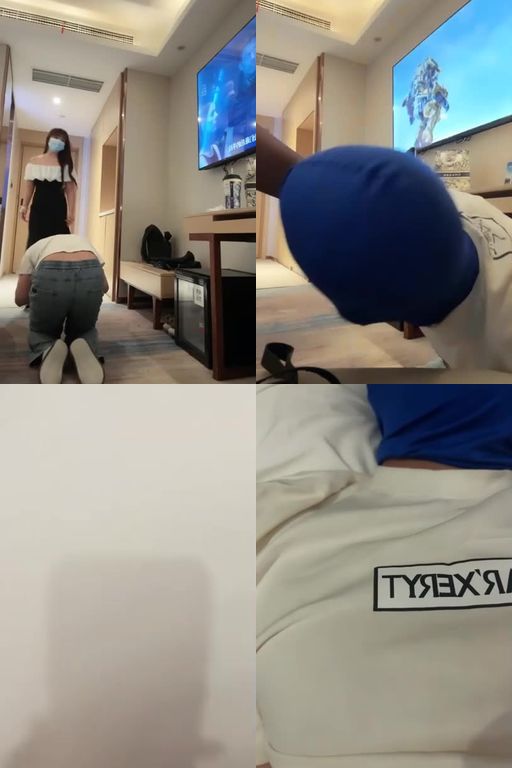 小灵灵-骑马转胯遛狗耳光闻黑丝臭脚踢裆