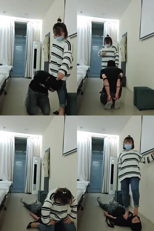 果果S-反绑戴口水转胯虐乳腿绞踩踏踢踹