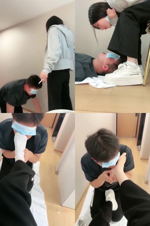 桃子S-开发轻度学生狗_磕头求耳光小白鞋白袜虐爪子烟灰缸转胯狗爬