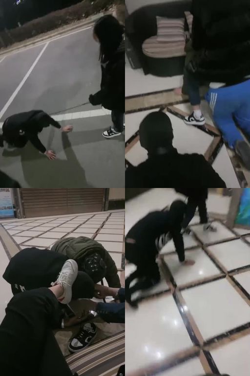 桃幼幼-户外刺激遛狗62分钟学生主户外溜双狗