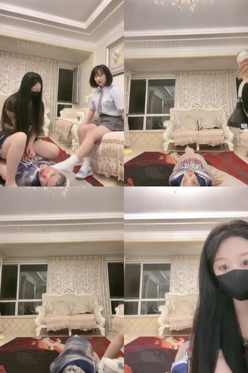 桃幼幼-木乃伊玩具61分钟双主VS木乃伊全体重踩踏闻舔鞋袜脚