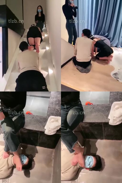 小雅老师-情侣下跪做奴求虐奴下奴舔脚踩踏捆绑