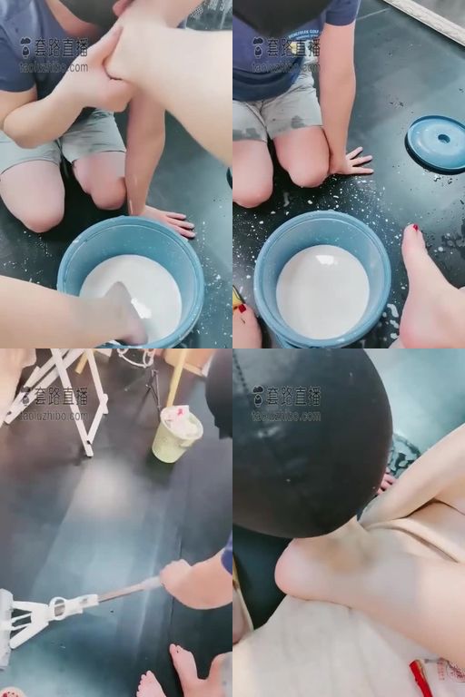 微希-下贱的狗东西狗嘴伺候牛奶玉足保养,洗脚奶全部喝掉