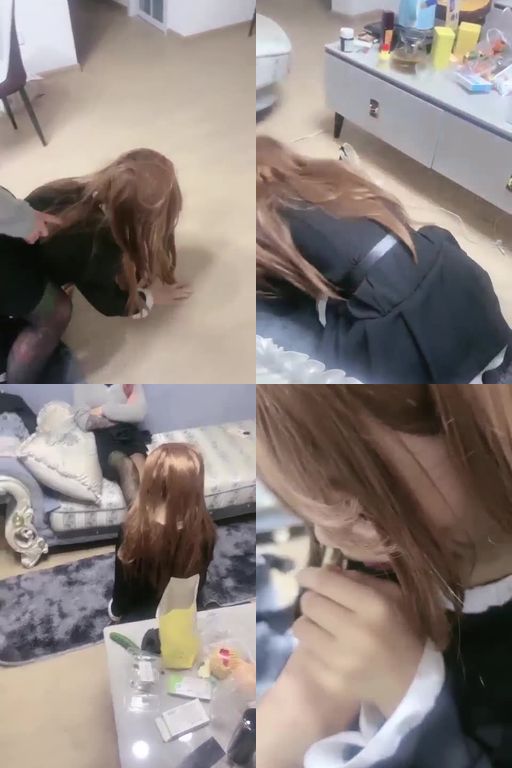 洪兴十三妹-素人母畜-衣架抽拽头耳光