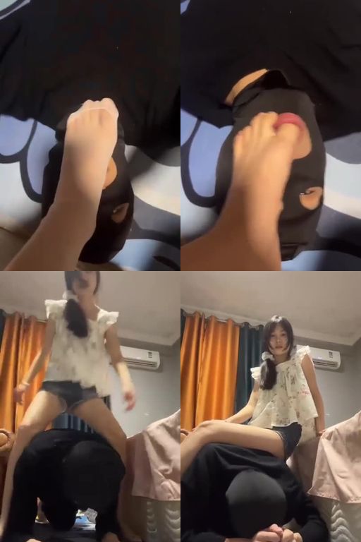 甜恬S-沉浸式裸足诱惑踩狗头物化座椅