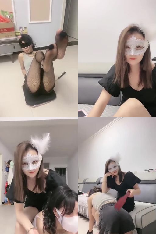 甜野大王-女神犬_捆绑下跪拍子抽打美腿夹头骑脖