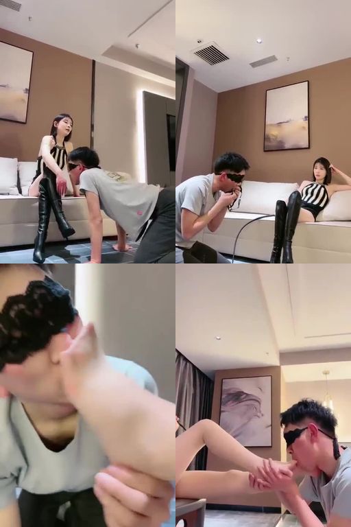 简一-奶狗挑战重度60分钟长靴骑马踩踏遛狗肉丝脚深喉