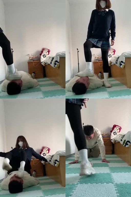 精神小妹-女神全体重踩踏暴力踢踹虐M