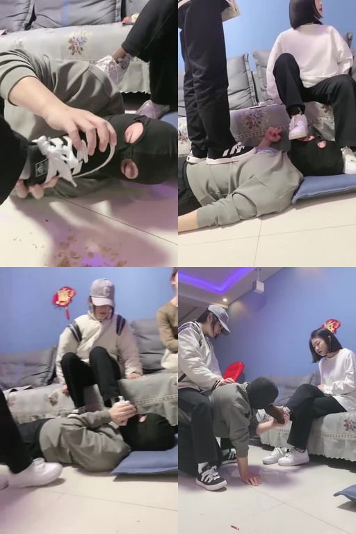 精神小妹-文文子涵小颖53分钟双女神运动鞋棉袜踩虐