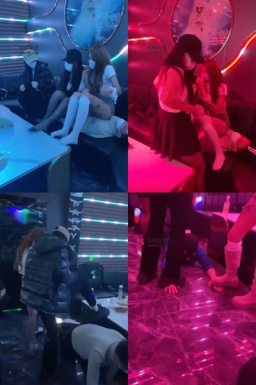 精神小妹-狗子在歌厅被陪唱玩超多素人S群调陪酒小妹虐狗深情M