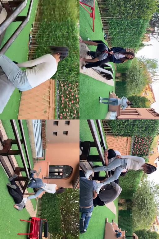 红焱-精庄园仿OWK双女主VS三奴-鞭抽拉车骑马过双边桥踩跺头