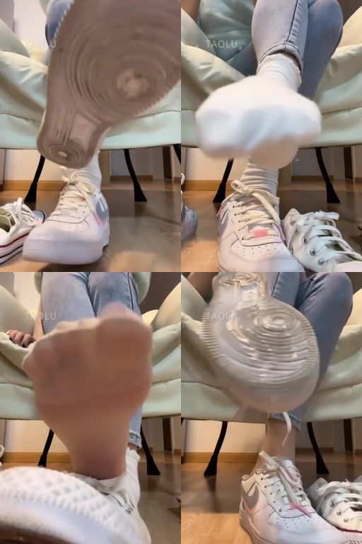 绘子学姐-第一视角脏鞋底的拉丝口水,帆布鞋、空军、棉袜及肉丝。