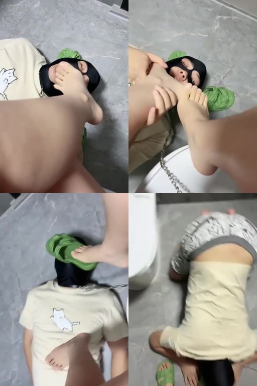 美羊羊-原味袜子臭脚诱惑脏拖鞋虐头压马桶