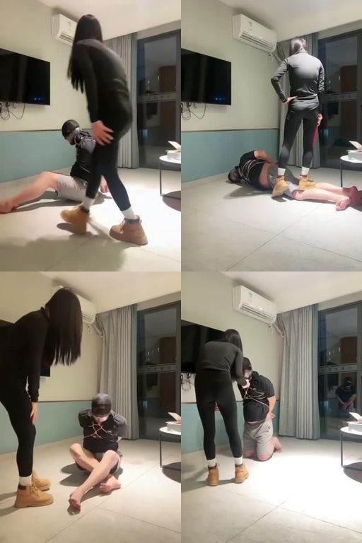 菲S-五花大绑_马丁靴白袜踩踏重度鞭打