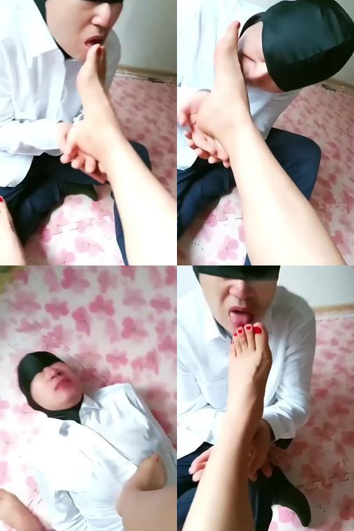 蓝蜻蜓-仔细品尝清理玉足