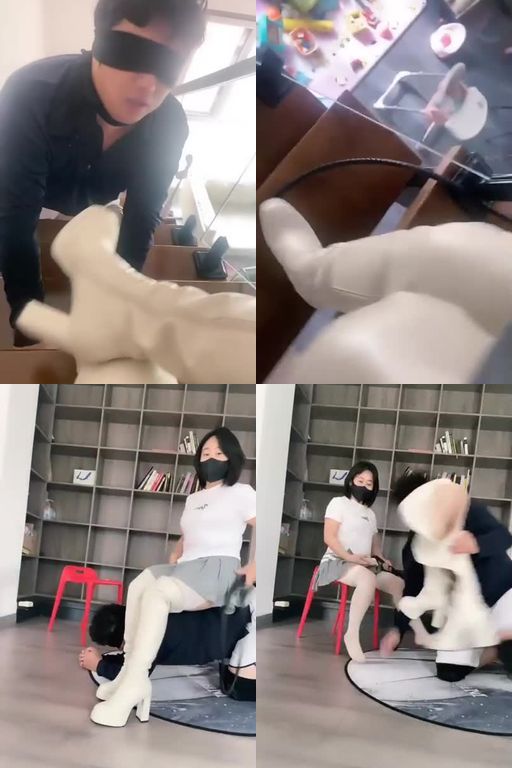 迦娜S-楼梯上长靴踩虐废物奴才