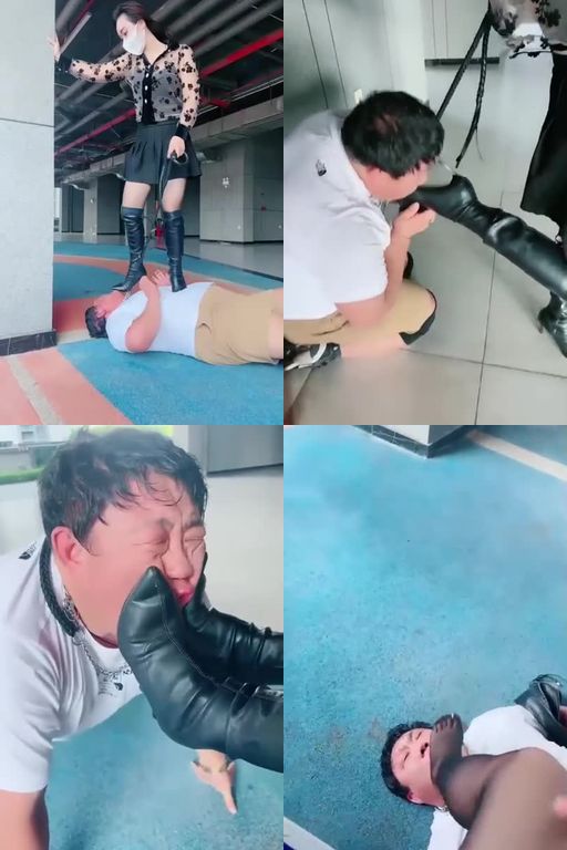 长沙雪王-户外马努41分钟户外训马奴高跟皮靴喂食插嘴骑乘鞭打踩踏