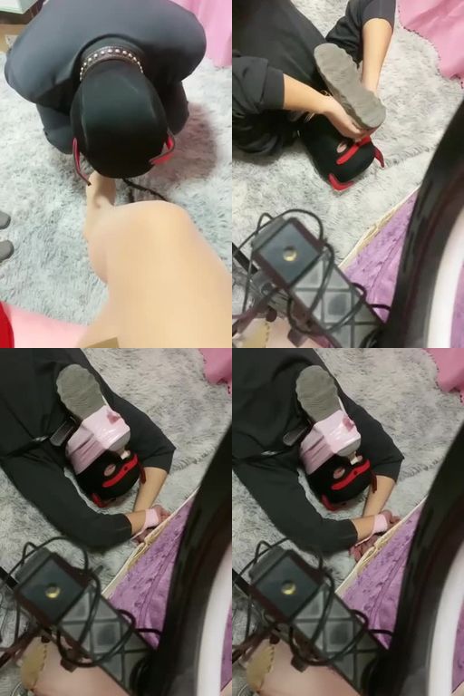 露娜夫妻-喂口水掐乳肉丝脚深喉强制闻臭鞋