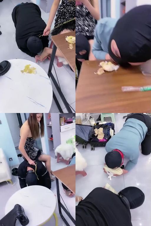 麋鹿银儿-半家奴篇65分钟长腿车模双奴伺候吃饭口吐喂食圣水奖励