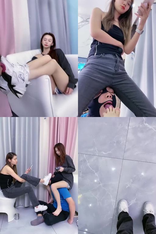 麋鹿银儿-双S骑马超脏小白鞋全体重踩骑脖灌圣水