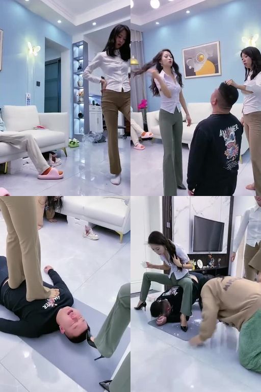 麋鹿银儿-双胞胎温柔背后的恐惧62分钟群调车模双S暴踩暴虐三狗