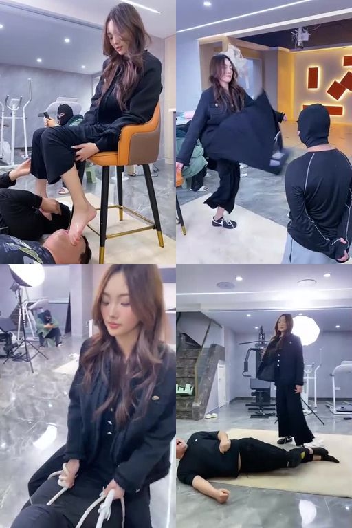 麋鹿银儿-寒夕猴提档大专场67分钟暴力虐双奴深喉到吐超狠踢虐裆骑夹脖子绞杀