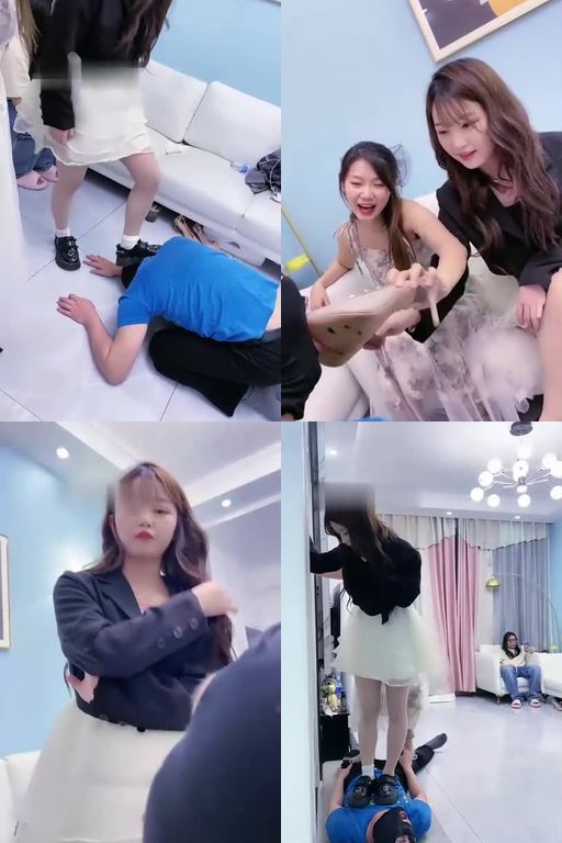 麋鹿银儿-带素人萝莉入圈全体重踩踏踩脖窒息狂抽耳光骑马