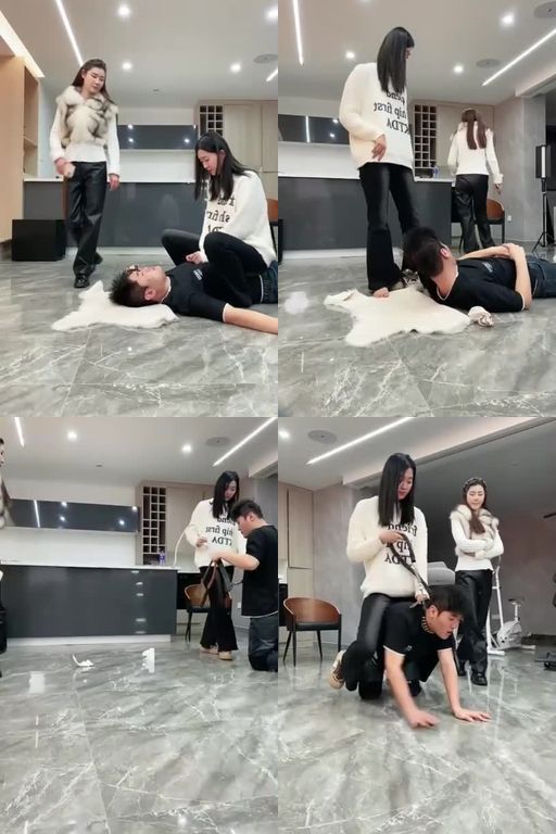 麋鹿银儿-新素人系列1踩头脸踢裆耳光骑马新素人系列踩头脸踢裆骑马