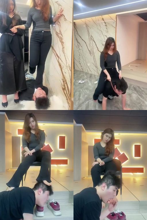 麋鹿银儿-新素人系列4舔脚踩头脸提档耳光坐头骑马