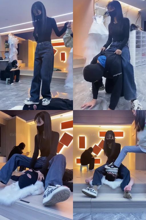 麋鹿银儿-无敌女神二次来玩多奴多S物化座椅狂抽耳光舔脏鞋踩踏骑马闻鞋袜