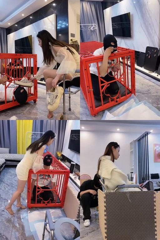 麋鹿银儿-狂吐,添过N双鞋底出血疼痛吃巨量黄金狗笼囚禁喂口水裸足狂舔闻舔脏鞋