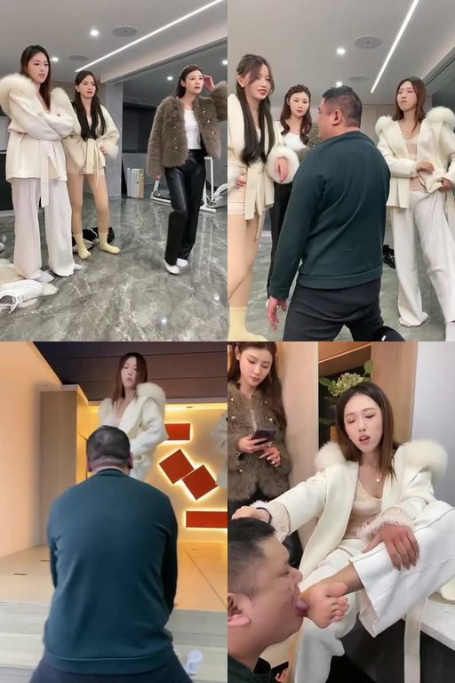 麋鹿银儿-超颜值三女斯踢头超颜值三女斯踢头踩头天花板超颜值3S踩头踢踹天花板靴子小白鞋