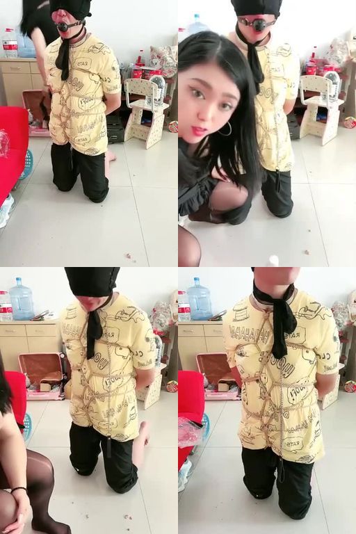 黑大大-五花大绑强制虐跑骚狗