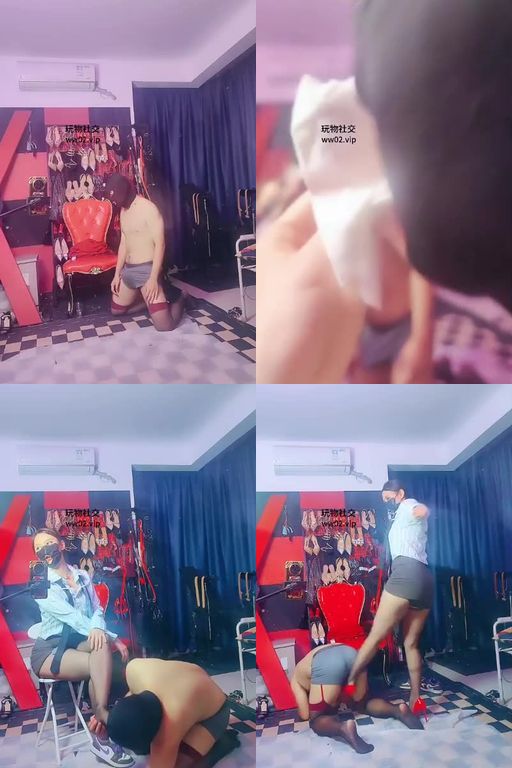 予涵大大-开发重度踢裆高跟运动鞋踩踏鞭打踢裆